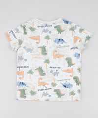 Camiseta-Infantil-Estampada-de-Dinossauros-com-Bolso-Manga-Curta--Cinza-Mescla-Claro-9618748-Cinza_Mescla_Claro_2