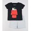 Conjunto-Infantil-Snoopy-de-Camiseta-Manga-Curta-Preta---Bermuda-em-Moletom-Cinza-Mescla-9629765-Cinza_Mescla_1
