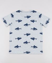 Camiseta-Infantil-Estampada-de-Tubarao-Manga-Curta--Cinza-Mescla-Claro-9625121-Cinza_Mescla_Claro_2