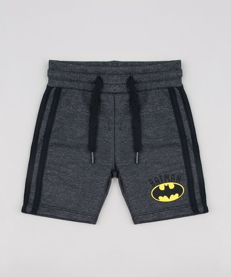 Bermuda-Infantil-Batman-em-Moletom-com-Faixa-Lateral-Cinza-Mescla-Escuro-9618722-Cinza_Mescla_Escuro_1