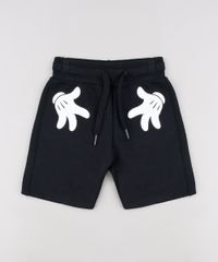 Bermuda-Infantil-Mickey-em-Moletom-Preta-9618723-Preto_1