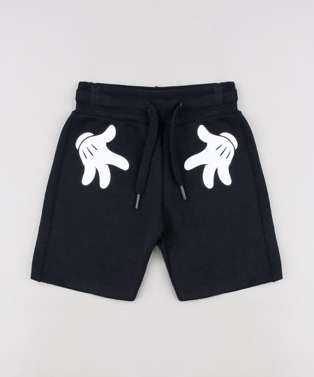 Bermuda-Infantil-Mickey-em-Moletom-Preta-9618723-Preto_1