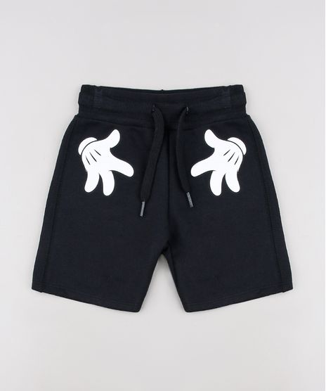 Bermuda-Infantil-Mickey-em-Moletom-Preta-9618723-Preto_1