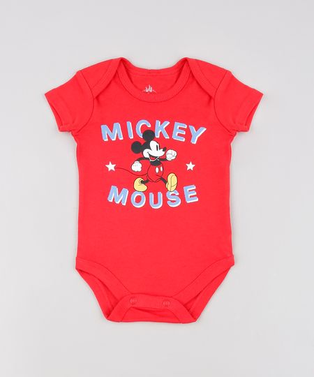 Body-Infantil-Mickey-Mouse-Manga-Curta--Vermelho-9448780-Vermelho_1