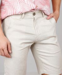 Bermuda-Masculina-Reta-Alfaiatada-em-Linho-Kaki-9674773-Kaki_2