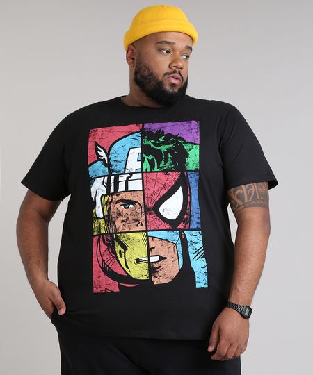 Camiseta-Masculina-Plus-Size-Os-Vingadores-Manga-Curta-Gola-Careca-Preta-9680997-Preto_1 Camiseta-Masculina-Plus-Size-Os-Vingadores-Manga-Curta-Gola-Careca-Preta-9680997-Preto_1