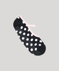 Meia-Feminina-Sapatilha-Estampada-de-Poa-Preto-9320212-Preto_1
