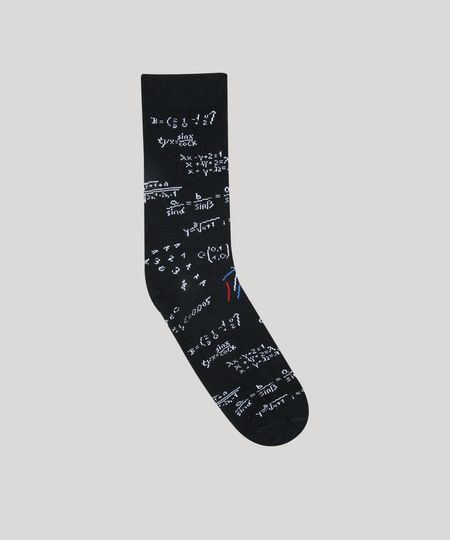 Meia-Masculina-Cano-Alto-Divertida-Estampada-de-Formulas-Preto-9559322-Preto_1