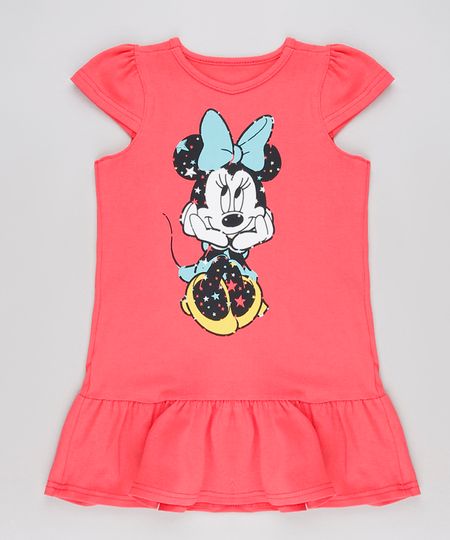 Vestido-Infantil-Minnie-Manga-Curta-Coral-9083937-Coral_1