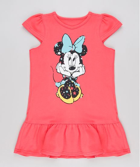 Vestido-Infantil-Minnie-Manga-Curta-Coral-9083937-Coral_1