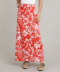 Saia-Feminina-Longa-Estampada-Floral-Vermelha-9548725-Vermelho_1