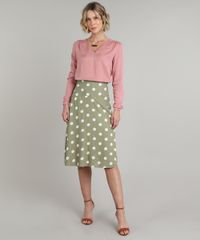 Saia-Feminina-Midi-Estampada-de-Poa-com-Recorte-Verde-9617836-Verde_3