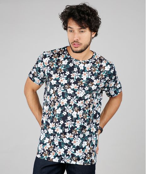 Camiseta-Masculina-Comfort-Fit-Estampada-Floral-Manga-Curta-Gola-Careca-Azul-Marinho-9607436-Azul_Marinho_1