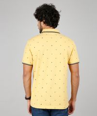 Polo-Masculina-Comfort-Estampada-Mini-Print-em-Piquet-Manga-Curta-Amarela-9602988-Amarelo_2