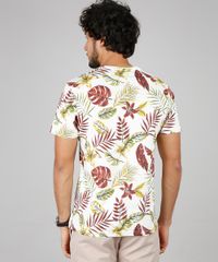 Camiseta-Masculina-Slim-Fit-Estampada-de-Folhagem-Manga-Curta-Gola-Careca-Off-White-9641662-Off_White_2