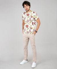 Camiseta-Masculina-Slim-Fit-Estampada-de-Folhagem-Manga-Curta-Gola-Careca-Off-White-9641662-Off_White_3