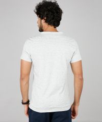 Camiseta-Masculina-Slim-Fit-com-Botoes-Manga-Curta-Gola-V-Cinza-Mescla-Claro-9682722-Cinza_Mescla_Claro_2