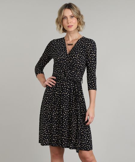 Vestido-Feminino-Midi-Estampado-de-Poa-Manga-7-8-Preto-9610583-Preto_1 Vestido-Feminino-Midi-Estampado-de-Poa-Manga-7-8-Preto-9610583-Preto_1