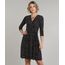 Vestido-Feminino-Midi-Estampado-de-Poa-Manga-7-8-Preto-9610583-Preto_1
