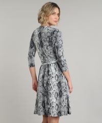 Vestido-Feminino-Midi-Estampado-Animal-Print-de-Cobra-Manga-7-8-Cinza-9610585-Cinza_2