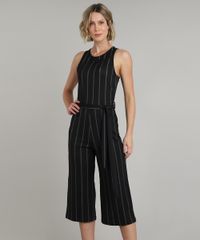 Macacao-Feminino-Pantacourt-Listrado-com-Faixa-para-Amarrar-Sem-Manga-Preto-9609546-Preto_1