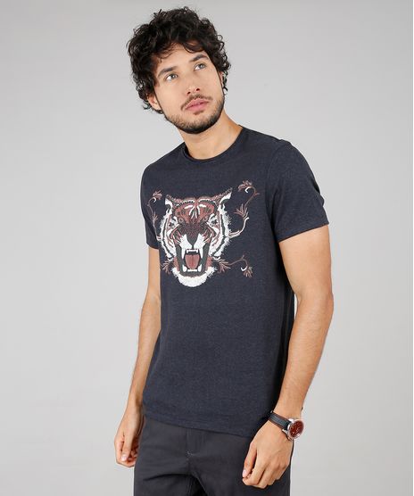Camiseta-Masculina-Tigre-Manga-Curta-Gola-Careca-Cinza-Mescla-Escuro-9603049-Cinza_Mescla_Escuro_1