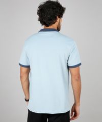 Polo-Masculina-em-Piquet-com-Bolso-Manga-Curta-Azul-Claro-9595995-Azul_Claro_2