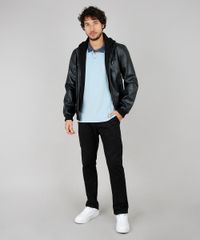Polo-Masculina-em-Piquet-com-Bolso-Manga-Curta-Azul-Claro-9595995-Azul_Claro_3