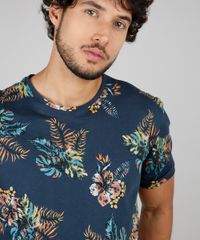 Camiseta-Masculina-Comfort-Fit-Estampada-de-Folhagens-Manga-Curta-Gola-Careca-Azul-Marinho-9607472-Azul_Marinho_4