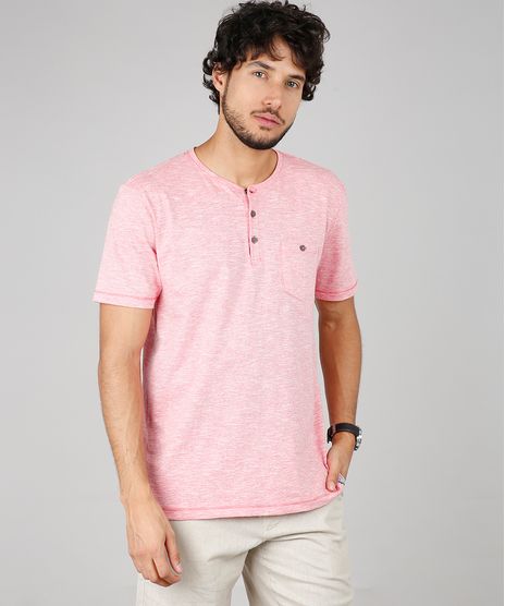 Camiseta-Masculina-com-Botoes-e-Bolso-Manga-Curta-Gola-Careca-Vermelha-9605036-Vermelho_1