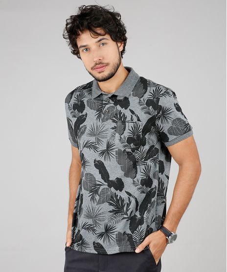 Polo-Masculina-Comfort-Fit-Estampada-Floral-Cinza-9595982-Cinza_1