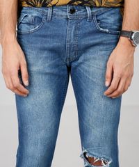 Calca-Jeans-Masculina-Skinny-com-Rasgos-Azul-Medio-9595651-Azul_Medio_2