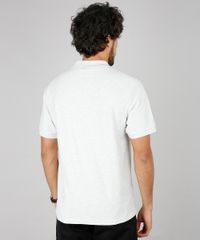Polo-Masculina-com-Textura-e-Bordado-Manga-Curta-Cinza-Mescla-Claro-9595988-Cinza_Mescla_Claro_2