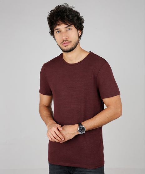 Camiseta-Masculina-Slim-Fit-Manga-Curta-Gola-Careca-Vinho-9585881-Vinho_1