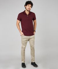 Polo-Masculina-em-Piquet-com-Ziper-Manga-Curta-Vinho-9600933-Vinho_3
