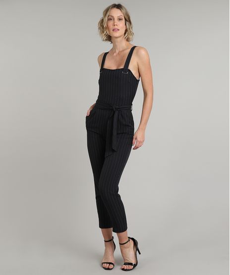 Macacao-Feminino-Pantacourt-Risca-de-Giz-com-Faixa-para-Amarrar-Alca-Larga-Preto-9555343-Preto_1