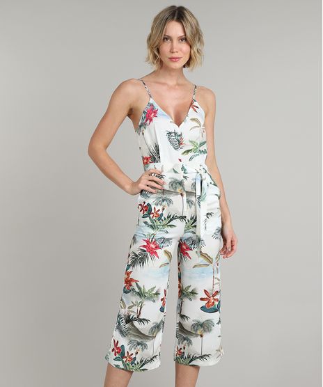 Macacao-Feminino-Pantacourt-Estampado-Tropical-com-Faixa-para-Amarrar-Alca-Fina-Off-White-9548721-Off_White_1