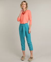 Blusa-Feminina-Ampla-Basica-Manga-7-8-Decote-Redondo-Coral-9509004-Coral_3