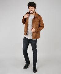 Jaqueta-Masculina-Slim-Fit-em-Suede-Marrom-9526919-Marrom_3
