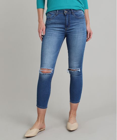 Calca-Jeans-Feminina-Skinny-Cropped-com-Rasgo-Azul-9666385-Azul_1