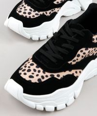 Tenis-Chunky-Feminino-Oneself-com-Recortes-Animal-Print-Preto-9662768-Preto_2