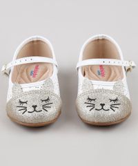 Sapatilha-Infantil-Molekinha-com-Laco-e-Brilho-Branca-9654366-Branco_4