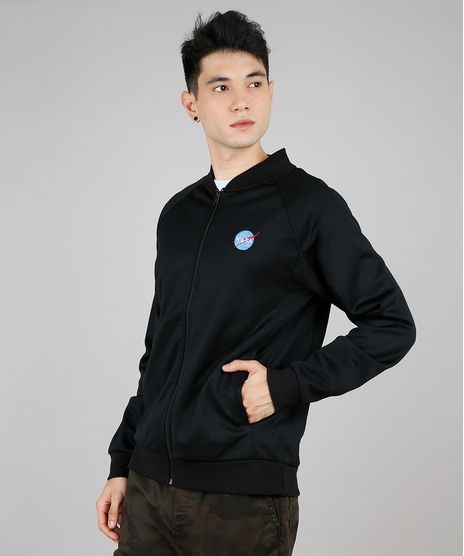 Jaqueta-Masculina-Bomber-com-Bordado-Lunar-e-Bolsos-Preta-9365376-Preto_1