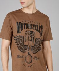 Camiseta-Masculina--American-Motorcycles--Manga-Curta-Gola-Careca-Marrom-9451871-Marrom_4