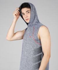 Regata-Masculina-Esportiva-Ace-com-Capuz-e-Vivo-Contrastante-Manga-Curta-Gola-Careca-Cinza-Mescla-9600779-Cinza_Mescla_4