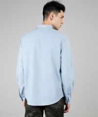 Camisa-Masculina-com-Bolsos-Manga-Longa-Azul-Claro-9527328-Azul_Claro_2