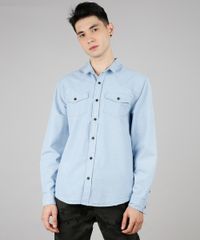 Camisa-Masculina-com-Bolsos-Manga-Longa-Azul-Claro-9527328-Azul_Claro_5