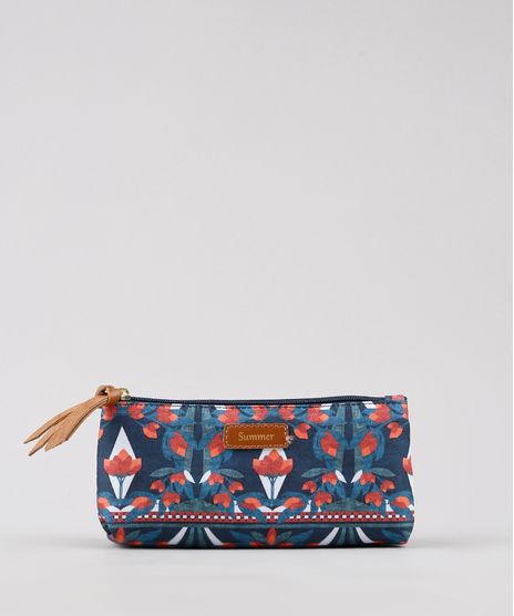 Necessaire-Feminina-com-Divisoria-Estampada-Floral-Geometrica-Azul-Marinho-9648075-Azul_Marinho_1