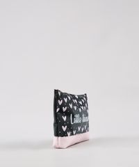 Necessaire-Feminina--Little-Things--Estampada-de-Coracoes-Preta-9643017-Preto_4