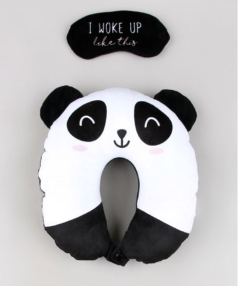 Kit-de-Apoio-de-Pescoco-Panda-com-Orelhas---Tapa-Olho-Bordado-Preto-9642323-Preto_1